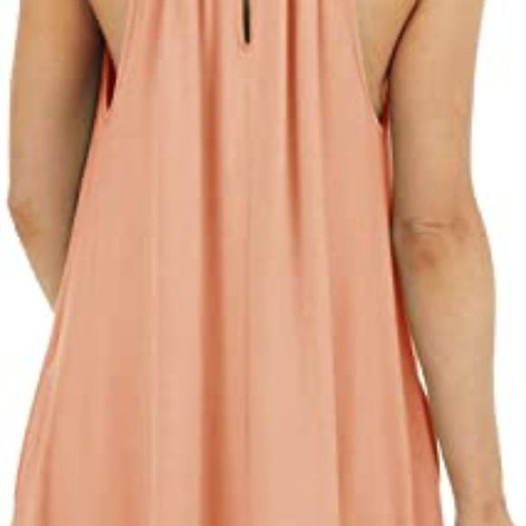 ReachMe Womens Casual Halter Neck Mini Dress Summer Sleeveless Swing Dress - Picture 2 of 2